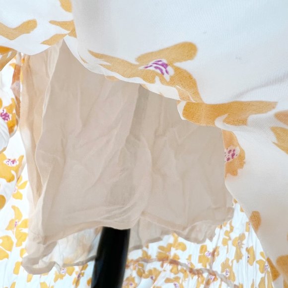 COPY - All In Favor Strappy Tiered Yellow Flower Maxi Dress Size XL NWT - Picture 9 of 12